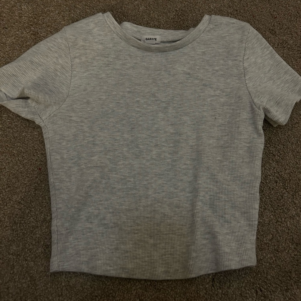 Garage Light Gray Ribbed Top